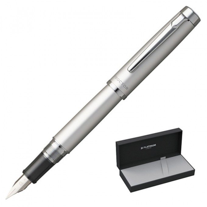 Pióro wieczne PLATINUM Procyon Luster Satin Silver, F, srebrne