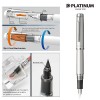 Pióro wieczne PLATINUM Procyon Luster Satin Silver, F, srebrne
