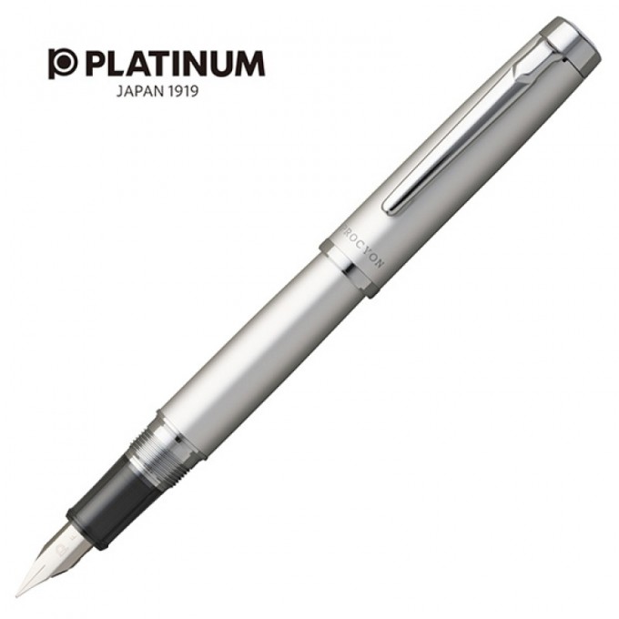 Pióro wieczne PLATINUM Procyon Luster Satin Silver, M, srebrne