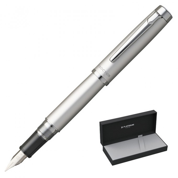 Pióro wieczne PLATINUM Procyon Luster Satin Silver, M, srebrne
