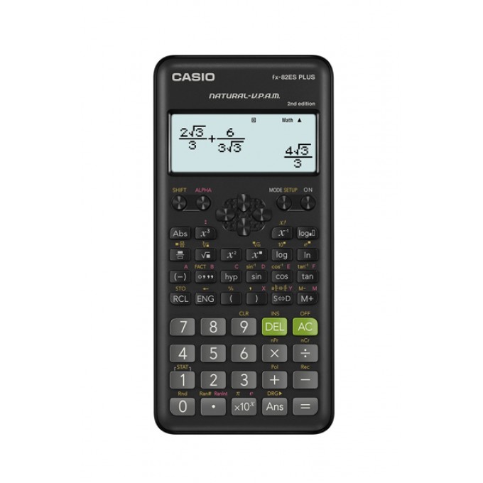 Kalkulator naukowy CASIO FX-82ESPLUS-2, 252 funkcje, 77x162mm, czarny, box