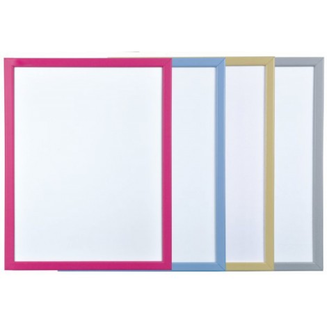Tablica suchościeralna BI-OFFICE, 60x40cm, lakierowana, kolorowe ramy