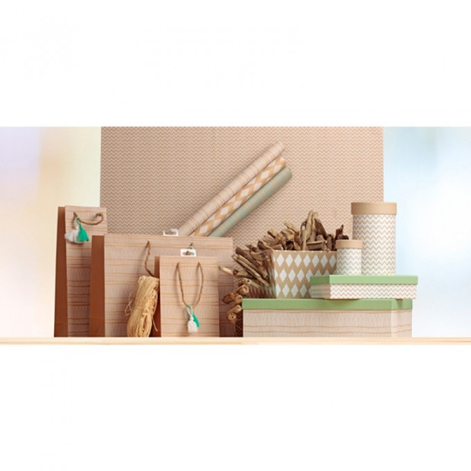 Papier prezentowy CLAIREFONTAINE RAW KRAFT INSTINCT, 70 g, 2x0,7 m, mix