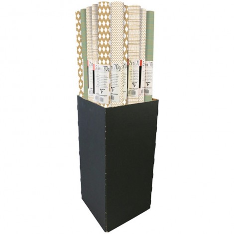 Papier prezentowy CLAIREFONTAINE RAW KRAFT INSTINCT, 70 g, 2x0,7 m, mix