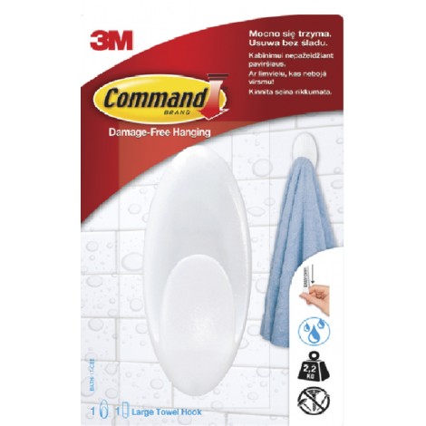 Akcesoria łazienkowe COMMAND™ (BATH-17), duży, biały