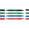 Marker do płyt CD/DVD Q-CONNECT, Dual, 0,4mm i 1 mm (linia), czarny