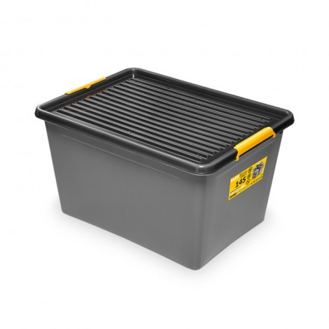 Pojemnik do przechowywania MOXOM Solidstore box, na kółkach, 145l, szary