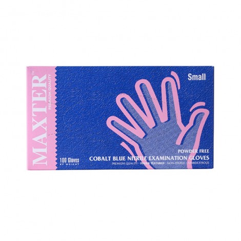 Rękawice nitrylowe, Maxter Blue, 100 szt., rozmiar S Rękawice nitrylowe, Maxter Blue, 100 szt., rozmiar S