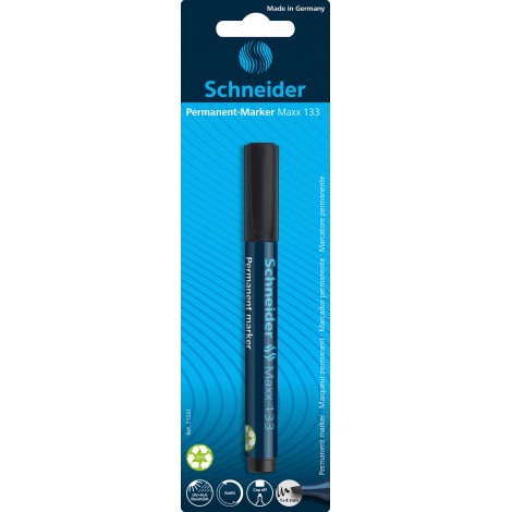 Marker permanentny SCHNEIDER Maxx 133, ścięty, 1-4mm, blister, czarny