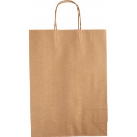 Torebka na prezenty KRAFT, papierowa, 31x11x42 cm, gr. 125g/m2, brązowa