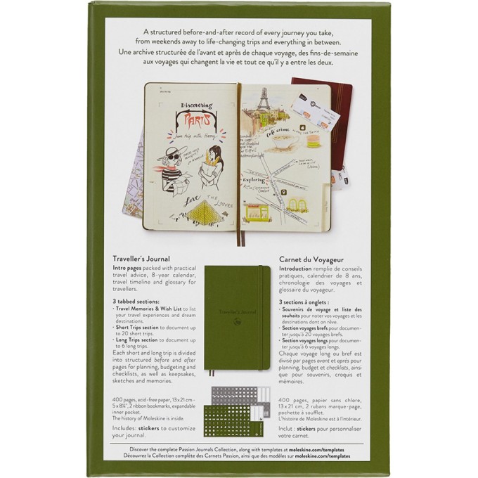 Notes MOLESKINE Passion Journal Travel, 400 stron, zielony