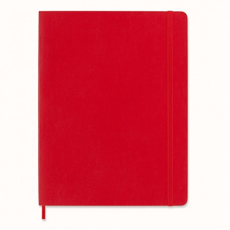 Notes MOLESKINE Classic XL, 19x25cm, w linie, miękka oprawa, 192 strony, czerwony
