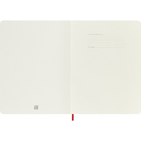Notes MOLESKINE Classic XL, 19x25cm, w linie, miękka oprawa, 192 strony, czerwony