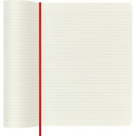 Notes MOLESKINE Classic XL, 19x25cm, w linie, miękka oprawa, 192 strony, czerwony