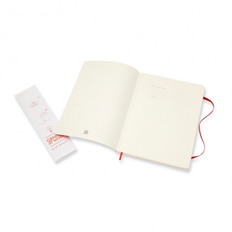 Notes MOLESKINE Classic XL, 19x25cm, w linie, miękka oprawa, 192 strony, czerwony