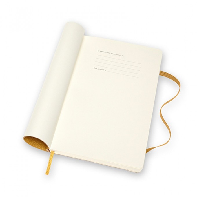 Notes MOLESKINE Classic edycja limitowana, miękka oprawa skórzana L, 13x21 cm, w linie, żółty