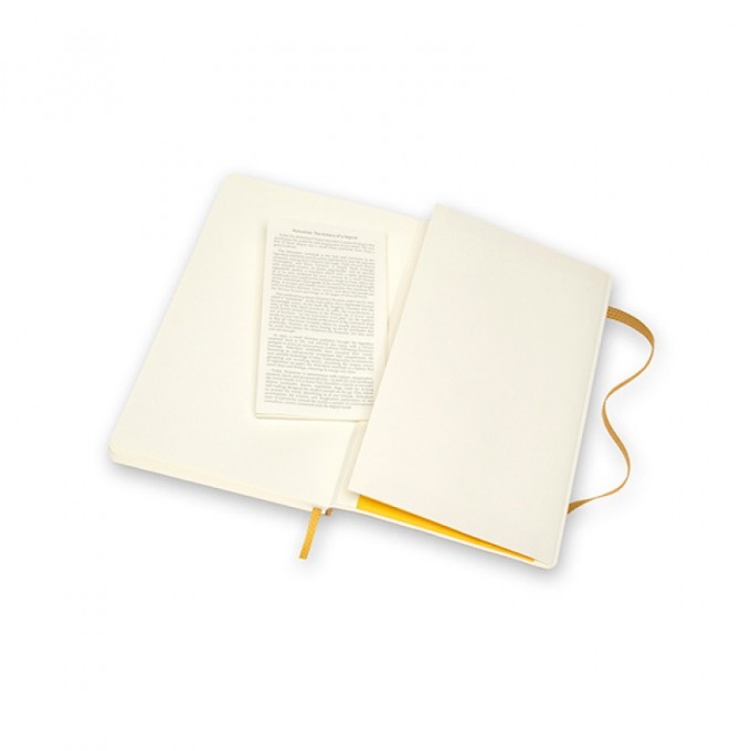 Notes MOLESKINE Classic edycja limitowana, miękka oprawa skórzana L, 13x21 cm, w linie, żółty