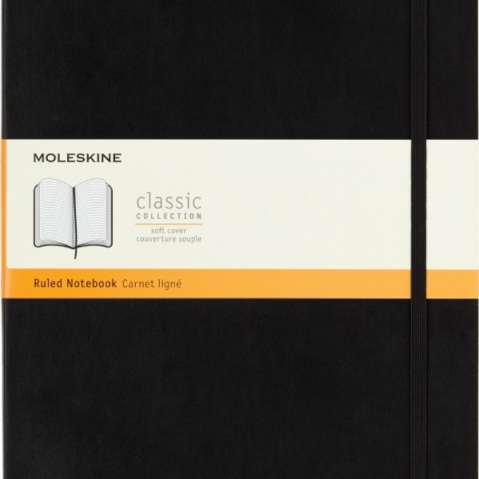 Notes MOLESKINE Classic A4 (21x29,7 cm) w linie, miękka oprawa, 192 strony, czarny