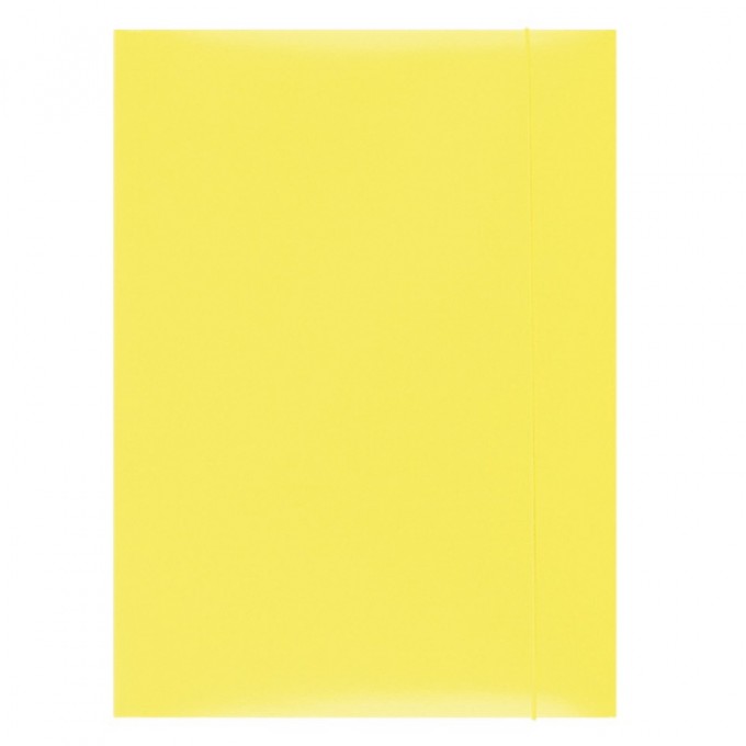 Teczka z gumką OFFICE PRODUCTS, karton, A4, 300gsm, 3-skrz., żółta