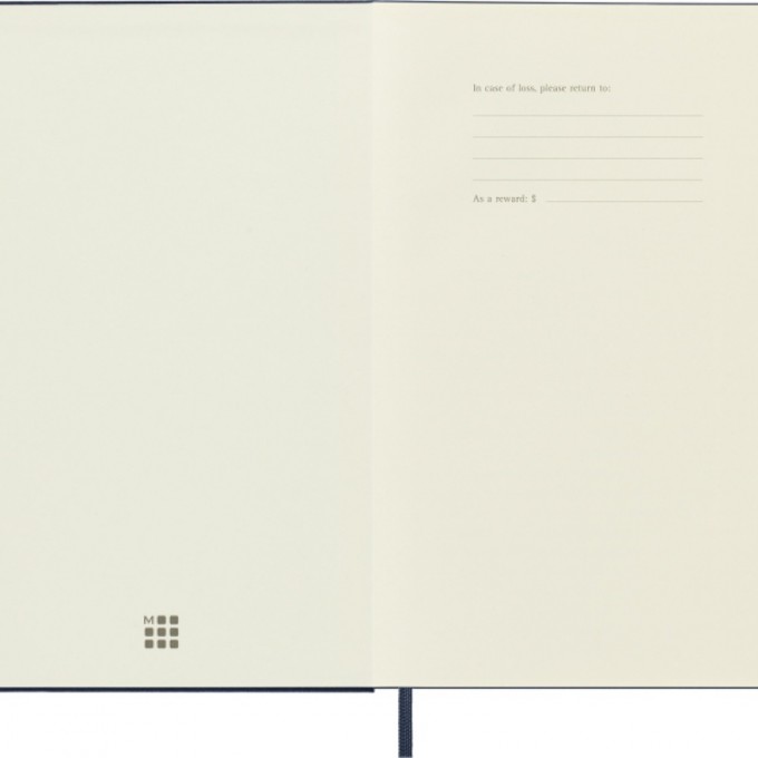 Notes MOLESKINE Classic L (13x21 cm) w kropki, twarda oprawa, sapphire blue, 240 stron, niebieski