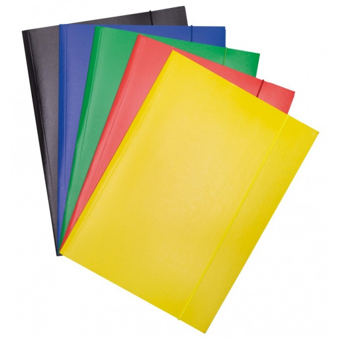Teczka z gumką OFFICE PRODUCTS, karton, A4, 300gsm, 3-skrz., mix kolorów