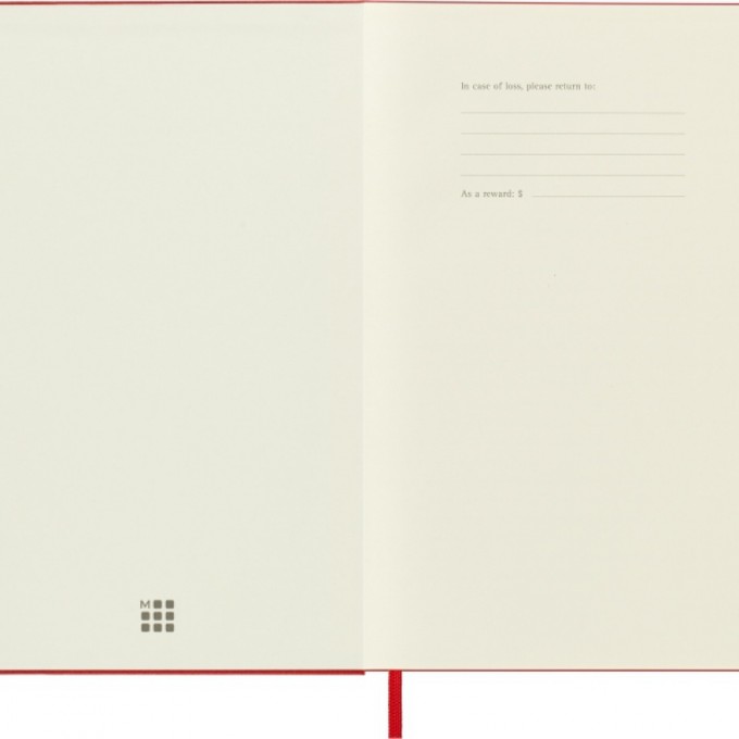 Notes MOLESKINE Classic L (13x21cm) gładki, twarda oprawa, 240 stron, czerwony