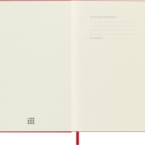 Notes MOLESKINE Classic L (13x21cm) gładki, twarda oprawa, 240 stron, czerwony