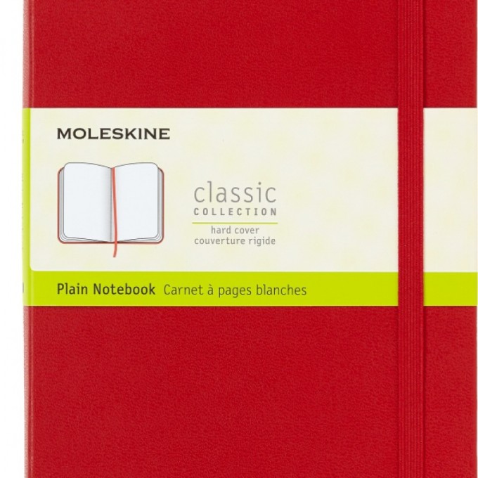 Notes MOLESKINE Classic L (13x21cm) gładki, twarda oprawa, 240 stron, czerwony