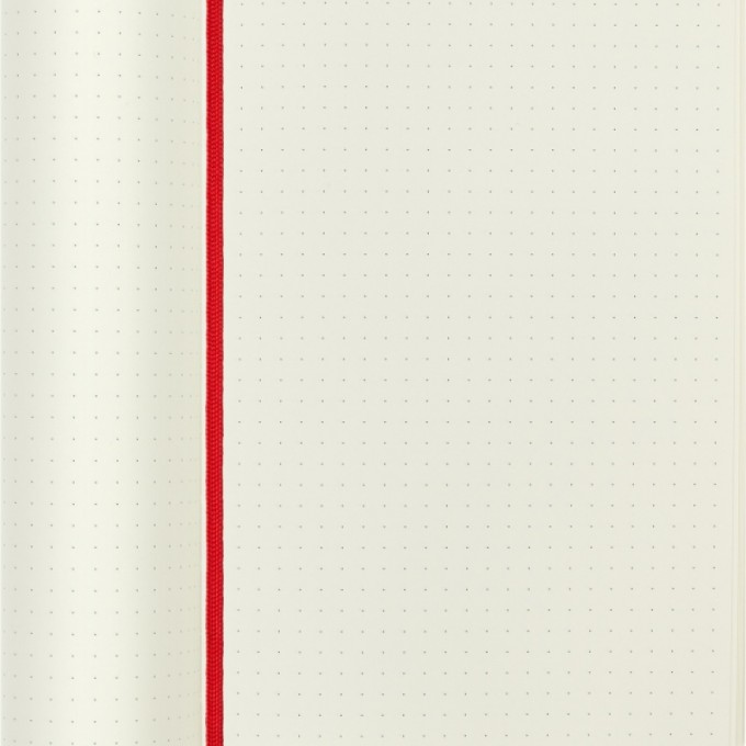 Notes MOLESKINE Classic L (13x21cm) w kropki, miękka oprawa, 192 strony, czerwony
