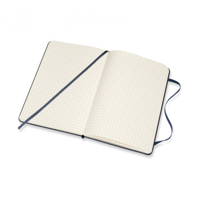 Notes MOLESKINE Classic M (11,5x18 cm) w kratkę, twarda oprawa, sapphire blue, 208 stron, niebieski