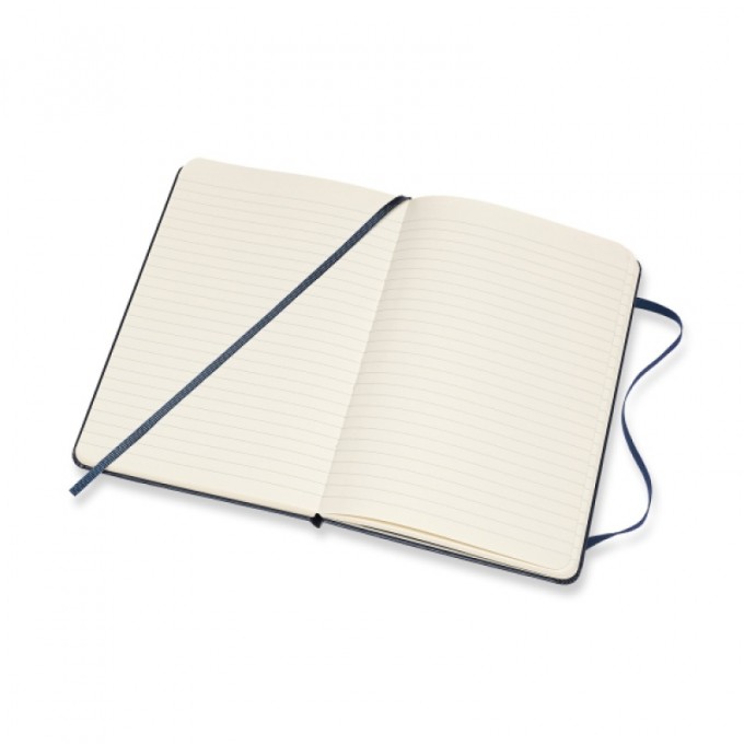 Notes MOLESKINE Classic M (11,5x18 cm) w linie, twarda oprawa, sapphire blue, 208 stron, niebieski