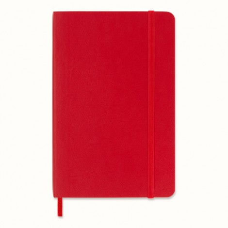 Notes MOLESKINE Classic P (9x14cm) w kratkę, miękka oprawa, 192 strony, czerwony