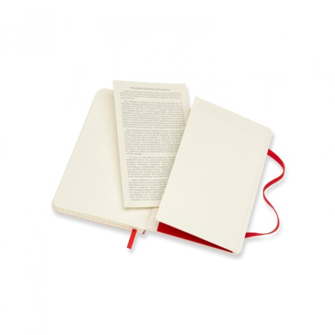 Notes MOLESKINE Classic P (9x14cm) w kratkę, miękka oprawa, 192 strony, czerwony