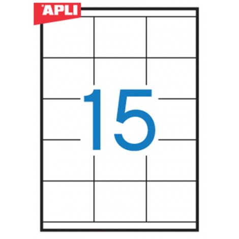 Etykiety uniwersalne APLI, 70x50,8mm, prostokątne, białe 100 ark.
