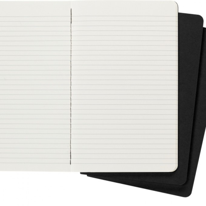 Zestaw 3 Zeszytów MOLESKINE Cahier Journals L (13x21cm) w linie, 80 stron, czarny