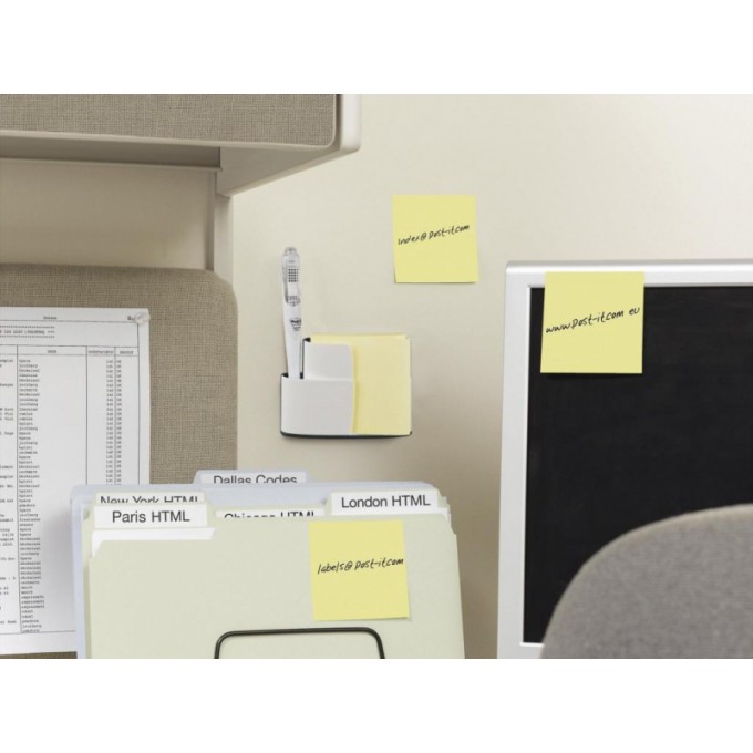 Kostka samoprzylepna POST-IT® Super Sticky (2028-S), 76x76mm, 1x350 kart., ultra żółta