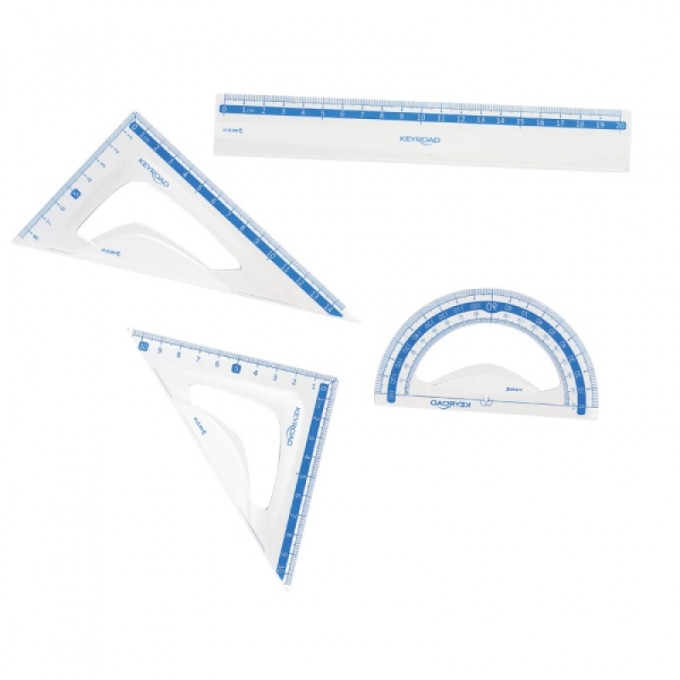 Zestaw geometryczny KEYROAD, plastikowy, transparentny