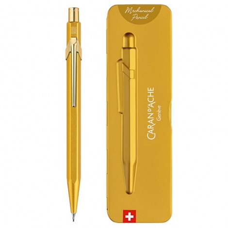Ołówek automatyczny CARAN D'ACHE 844 Goldbar, w pudełku, żółte złoto