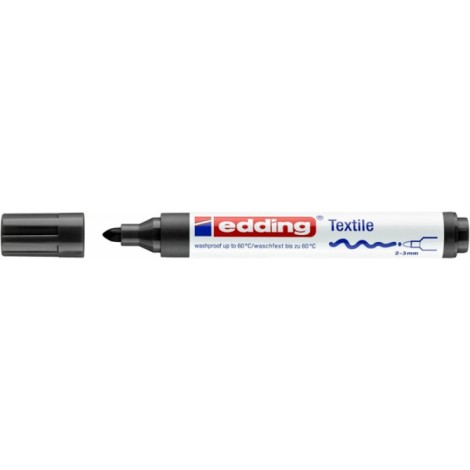 Marker do tekstyliów e-4500 EDDING, 2-3mm, czarny