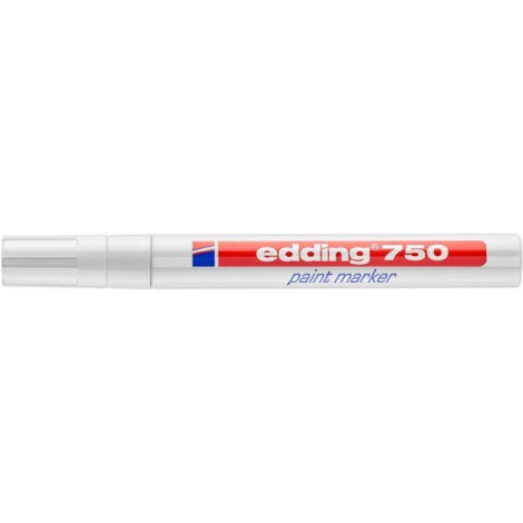 Marker olejowy e-750 EDDING, 2-4 mm, biały