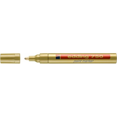 Marker olejowy e-750 EDDING, 2-4mm, złoty