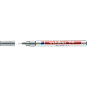 Marker olejowy e-751 EDDING, 1-2 mm, srebrny