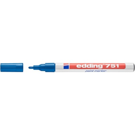 Marker olejowy e-751 EDDING, 1-2mm, niebieski