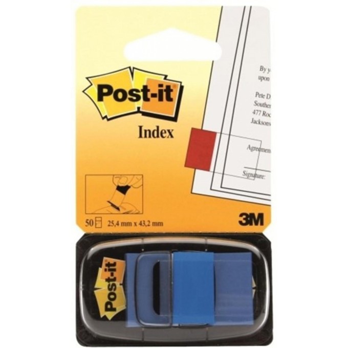 Zakładki indeksujące POST-IT® (680-2), PP, 25,4x43,2mm, 50 kart., niebieskie