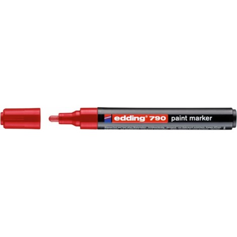 Marker olejowy e-790 EDDING, 2-3 mm, czerwony
