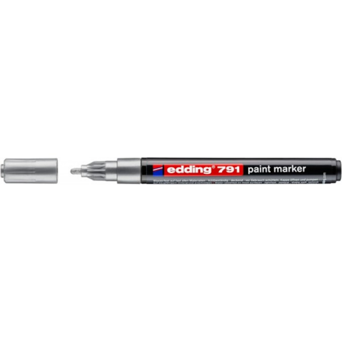 Marker olejowy e-791 EDDING, 1-2mm, srebrny
