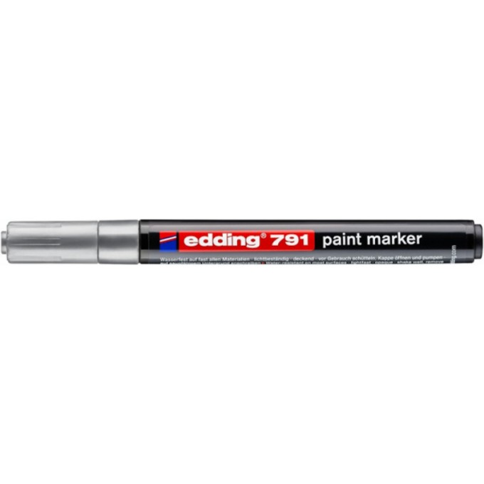 Marker olejowy e-791 EDDING, 1-2mm, srebrny