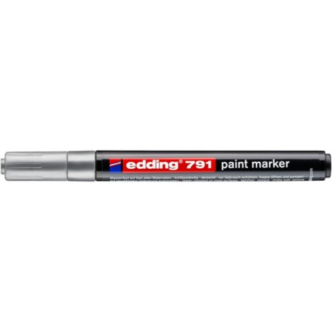 Marker olejowy e-791 EDDING, 1-2mm, srebrny