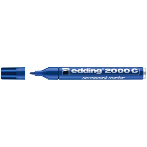 Marker permanentny e-2000c EDDING, 1,5-3mm, niebieski