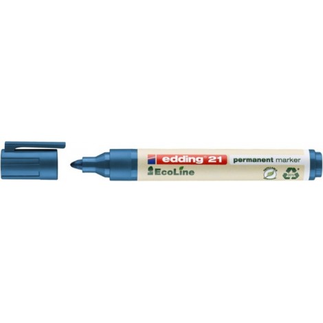 Marker permanentny e-21 EDDING ecoline, 1,5-3mm, niebieski